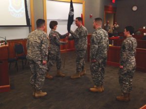Former MHS graduate Colonel Don Gifford receives his promotion.