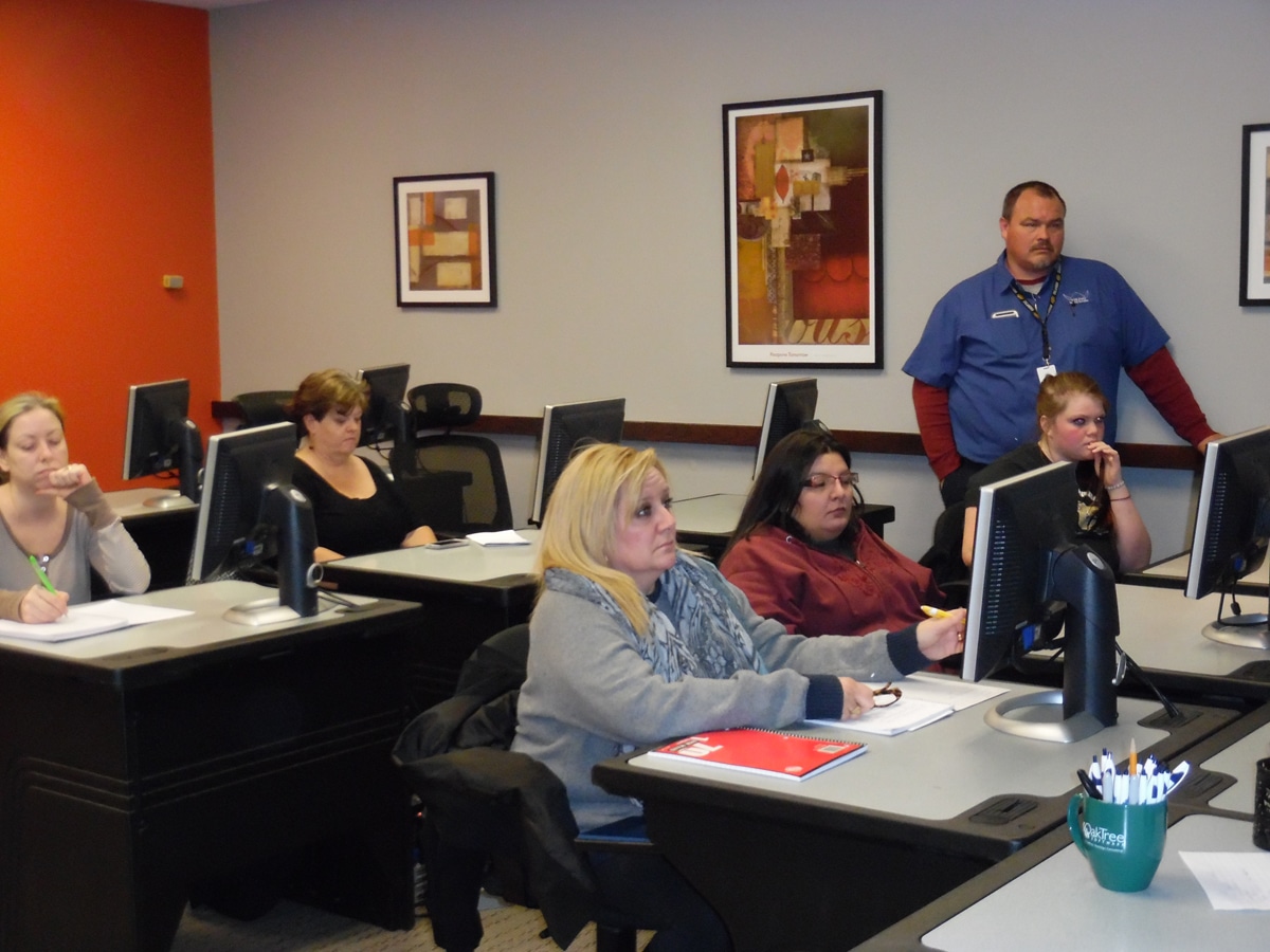 Area business women learning about web design in Coding Class For Women.