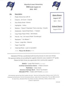 3rd grade supply list 2016-2017