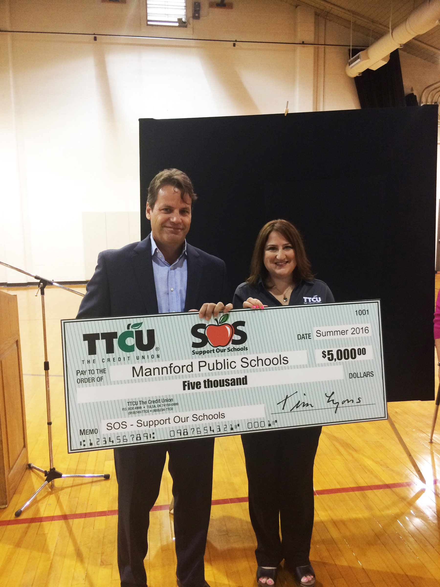 $5,000 Gift to Mannford  Schools Presented by…